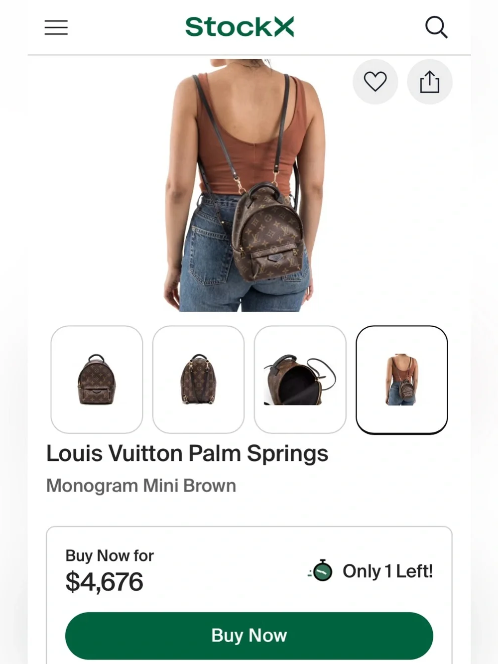Louis V Brown And Tan monogram Logo Mini Backpack